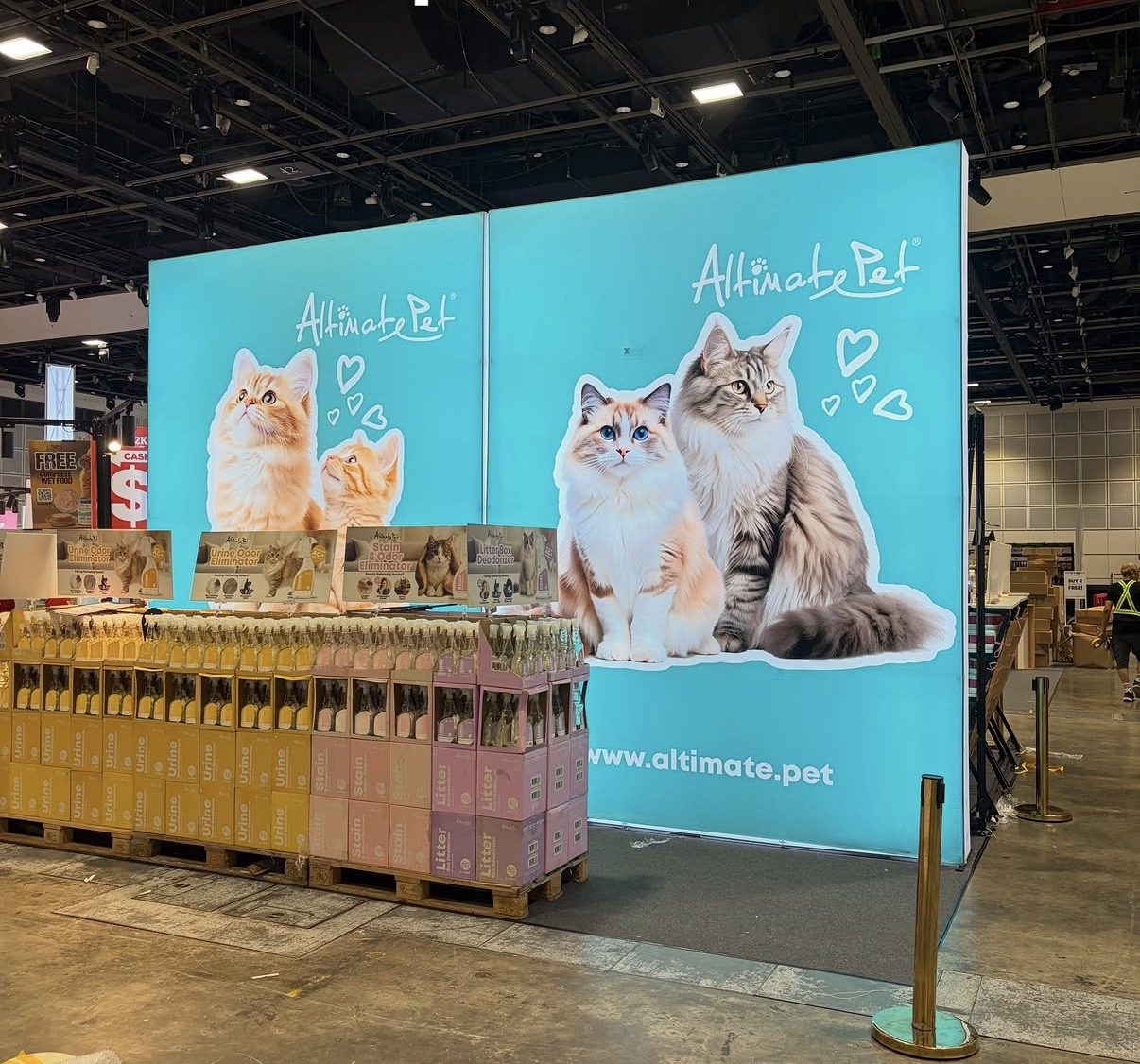 Altimate Pet backlit booth wall