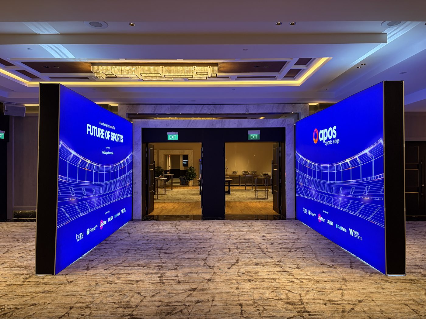 Apos Sports Edge pair of backlit walls