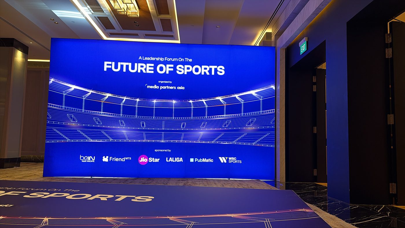 Future of Sports backlit lightbox wall