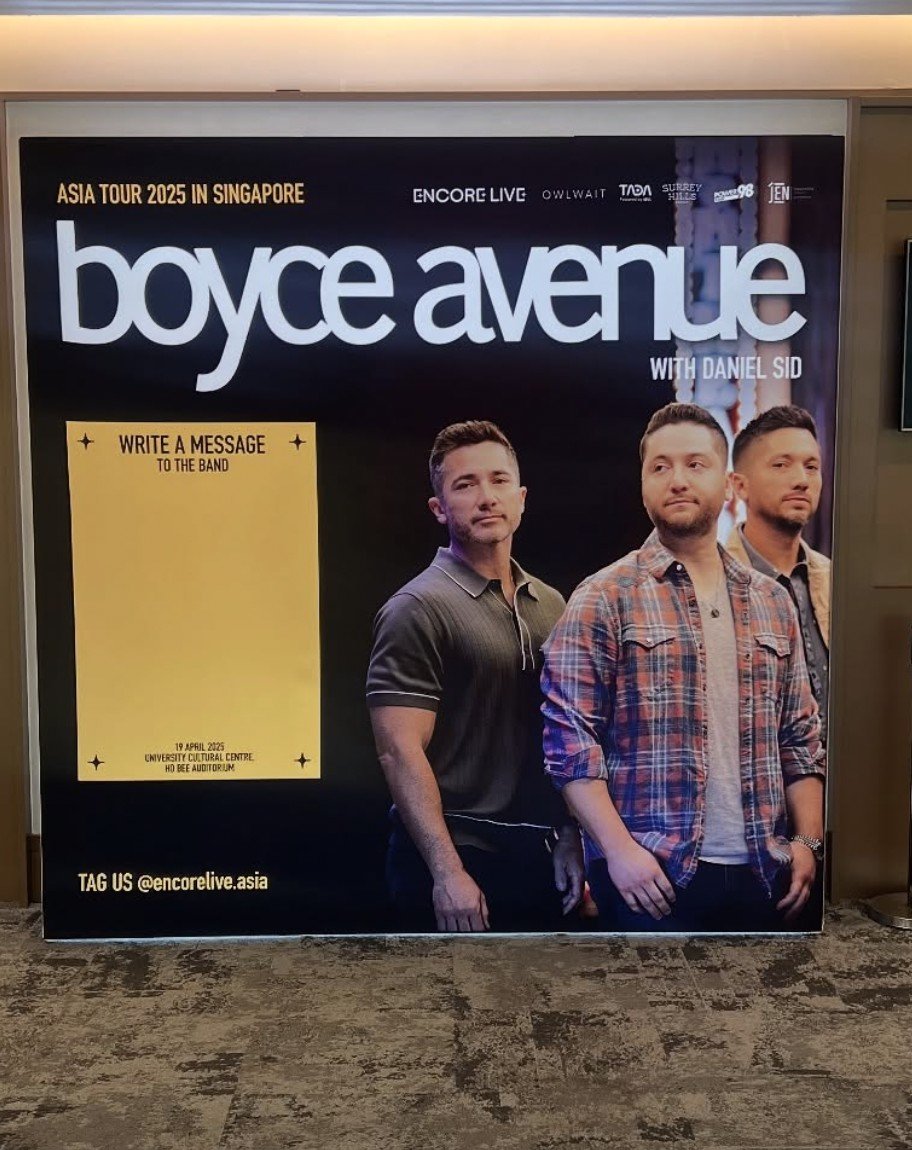 Boyce Avenue Asia Tour backlit display