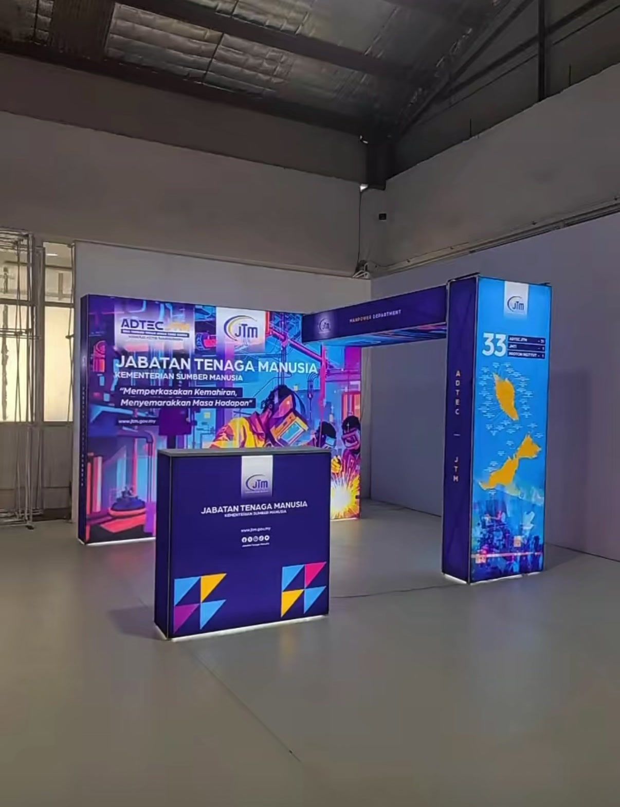 LED backlit SEG fabric lightbox display, Singapore event