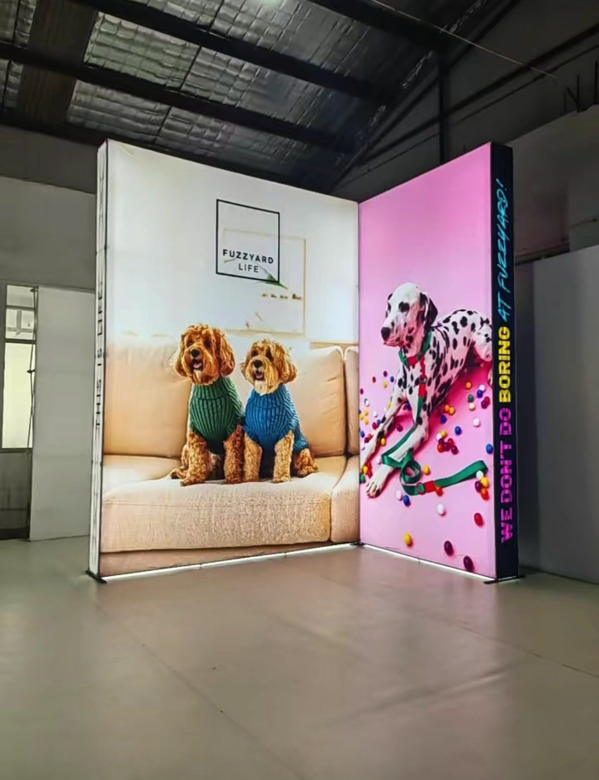 LED backlit SEG fabric lightbox display, Singapore event