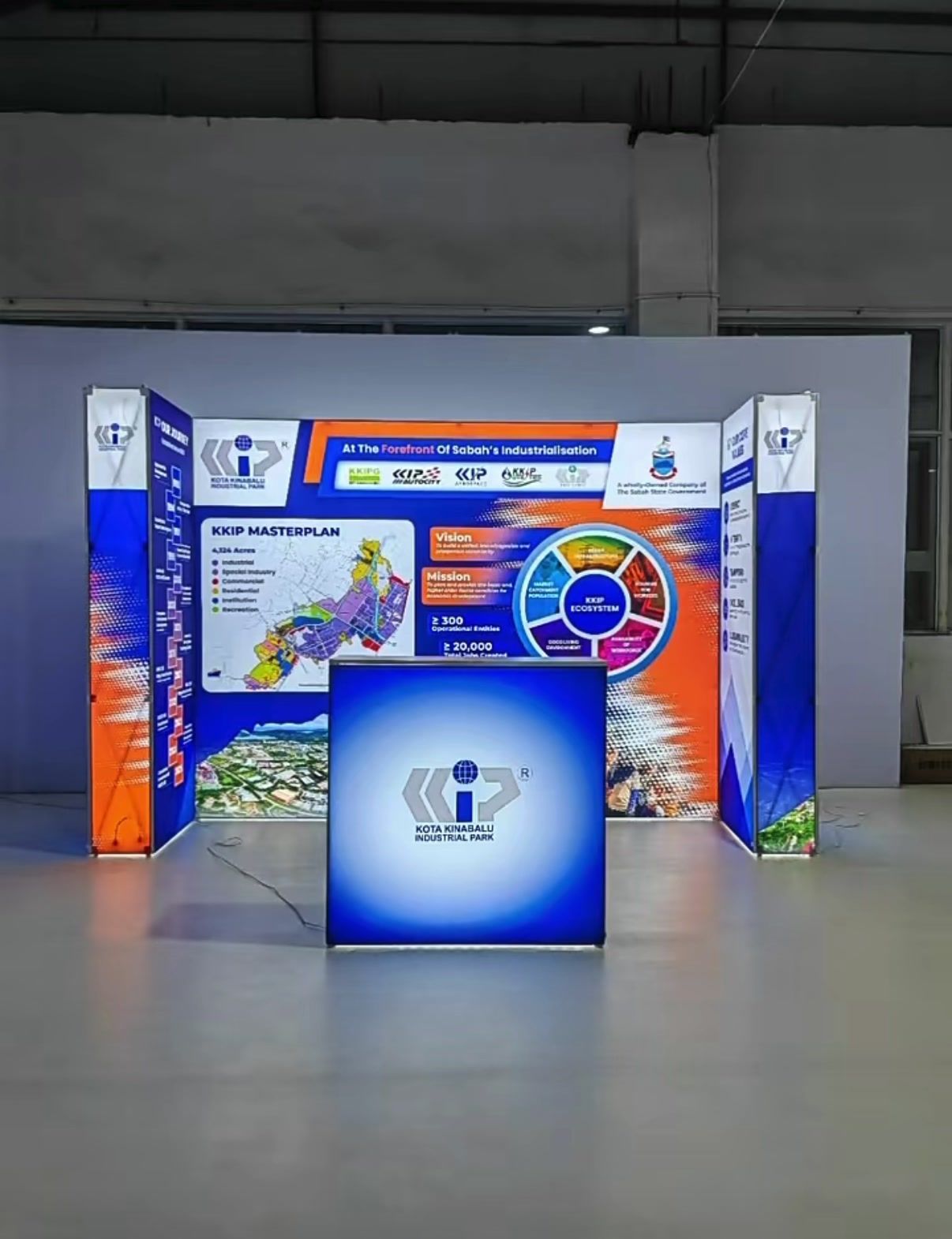 LED backlit SEG fabric lightbox display, Singapore event